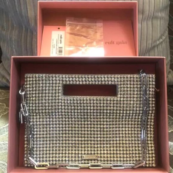 New* Cult Gaia Lucinda Mini Crystal Clear Shoulder Bag $368 - Picture 2 of 10